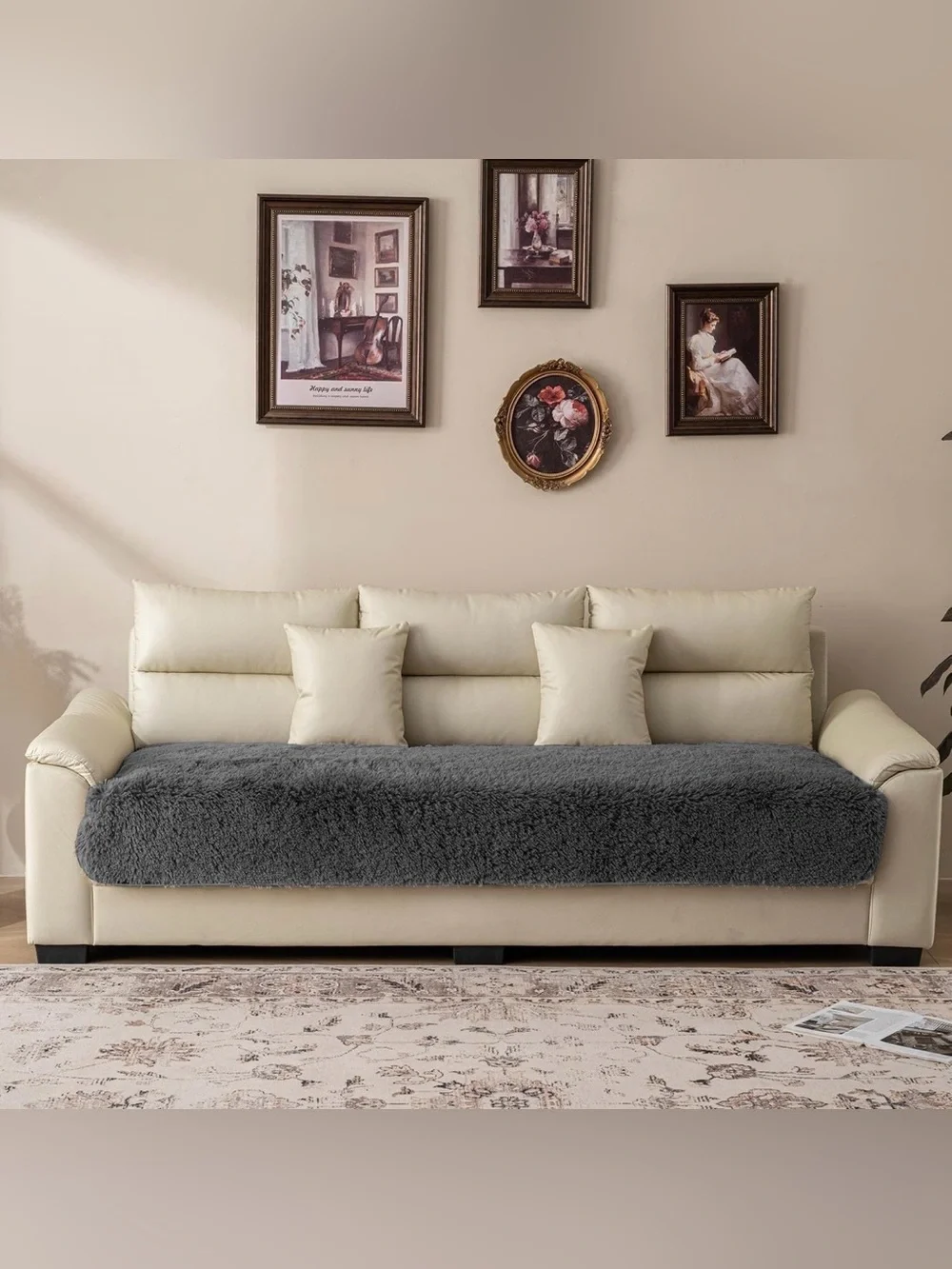 NWOT Dog Pad Washable Couch Cover, Waterproof  (Dark Gray, 37x79)